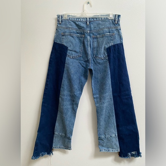 Zara Duotone Wide Leg Jeans US 2 - Picture 4 of 5